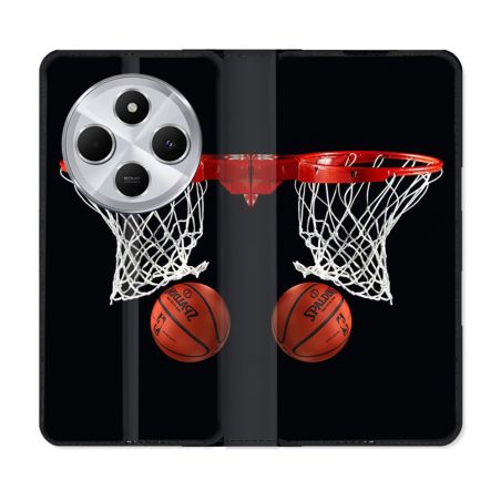 Housse Cuir Portefeuille Pour Xiaomi Redmi 14C 4G Sport Basket Panier