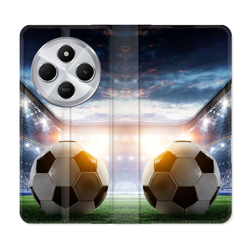 Housse Cuir Portefeuille Pour Xiaomi Redmi 14C 4G Sport Football Stade
