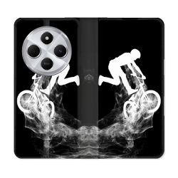 Housse Cuir Portefeuille Pour Xiaomi Redmi 14C 4G Sport VTT Noir