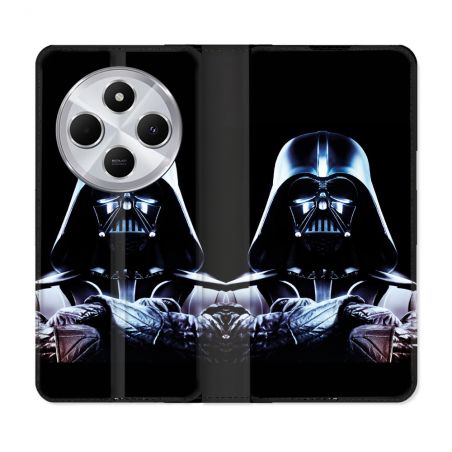Housse Cuir Portefeuille Pour Xiaomi Redmi 14C 4G Star Wars - Dark Vador Noir