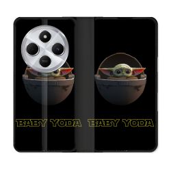Housse Cuir Portefeuille Pour Xiaomi Redmi 14C 4G Star Wars - Yoda bebe noir