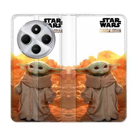 Housse Cuir Portefeuille Pour Xiaomi Redmi 14C 4G Star Wars - Yoda bebe soleil