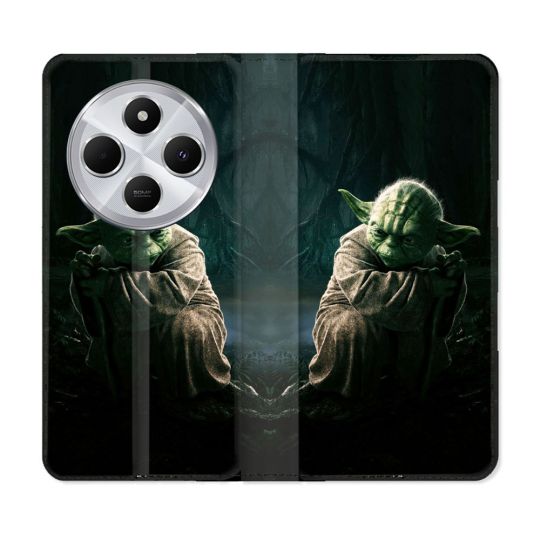 Housse Cuir Portefeuille Pour Xiaomi Redmi 14C 4G Star Wars - Yoda sombre