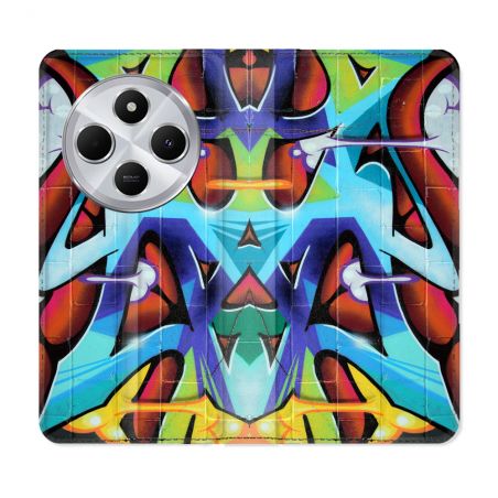 Housse Cuir Portefeuille Pour Xiaomi Redmi 14C 4G Street Art Graf Color
