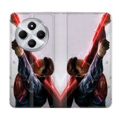 Housse Cuir Portefeuille Pour Xiaomi Redmi 14C 4G Superman Laser