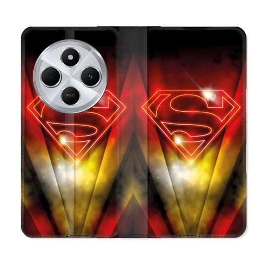 Housse Cuir Portefeuille Pour Xiaomi Redmi 14C 4G Superman Logo