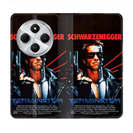 Housse Cuir Portefeuille Pour Xiaomi Redmi 14C 4G Terminator