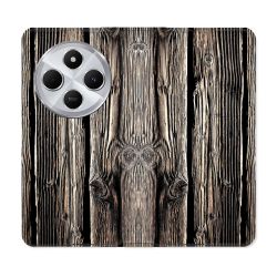 Housse Cuir Portefeuille Pour Xiaomi Redmi 14C 4G Texture Bois