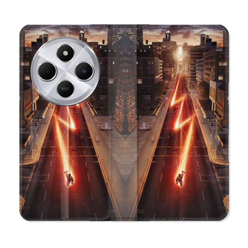 Housse Cuir Portefeuille Pour Xiaomi Redmi 14C 4G The Flash City