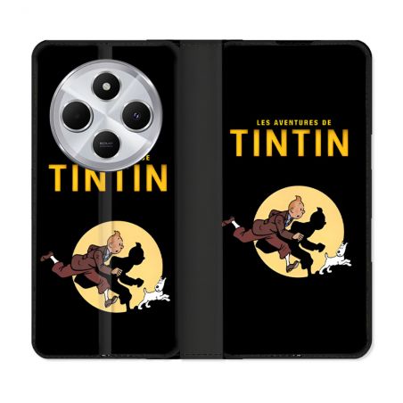 Housse Cuir Portefeuille Pour Xiaomi Redmi 14C 4G Tintin Affiche