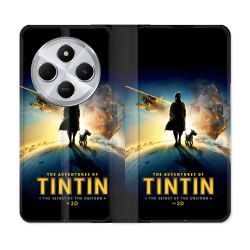 Housse Cuir Portefeuille Pour Xiaomi Redmi 14C 4G Tintin Classique