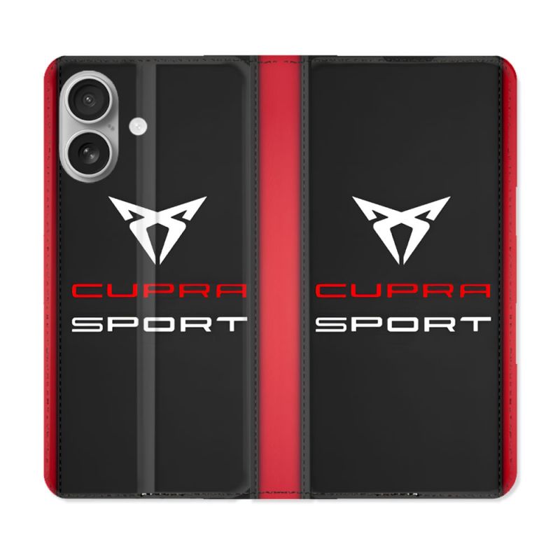 Housse Cuir Portefeuille Pour Iphone 16 Cupra