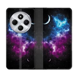 Housse Cuir Portefeuille Pour Xiaomi Redmi 14C 4G Univers Bleu Violet