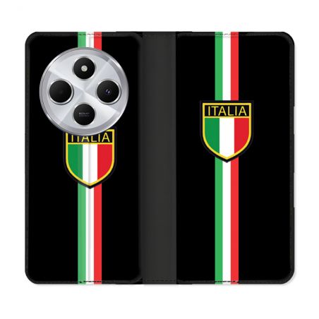 Housse Cuir Portefeuille Pour Xiaomi Redmi 14C 4G Voyage Italie 3 Noir