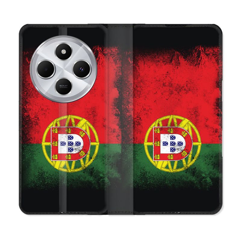 Housse Cuir Portefeuille Pour Xiaomi Redmi 14C 4G Voyage Portugal Drapeau