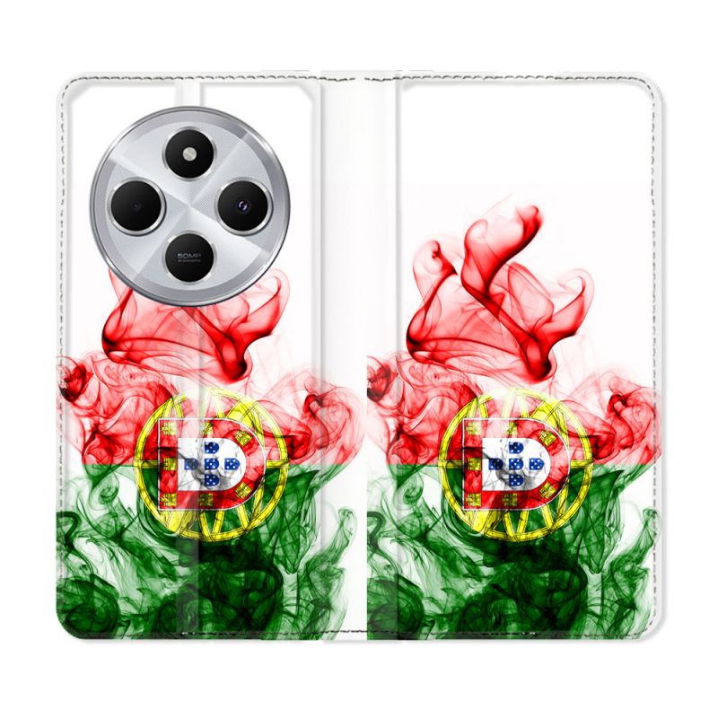 Housse Cuir Portefeuille Pour Xiaomi Redmi 14C 4G Voyage Portugal Flamme