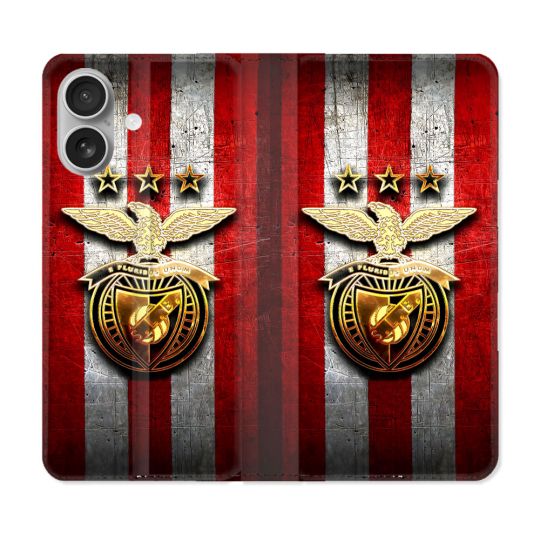 Housse Cuir Portefeuille Pour Iphone 16 Foot Benfica
