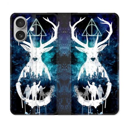 Housse Cuir Portefeuille Pour Iphone 16 Harry Potter Patronome