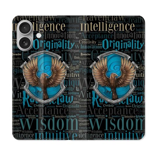 Housse Cuir Portefeuille Pour Iphone 16 Harry Potter Serdaigle