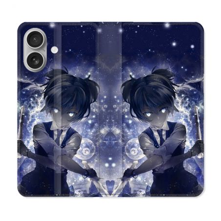 Housse Cuir Portefeuille Pour Iphone 16 Manga Assassination Classroom Nagisa