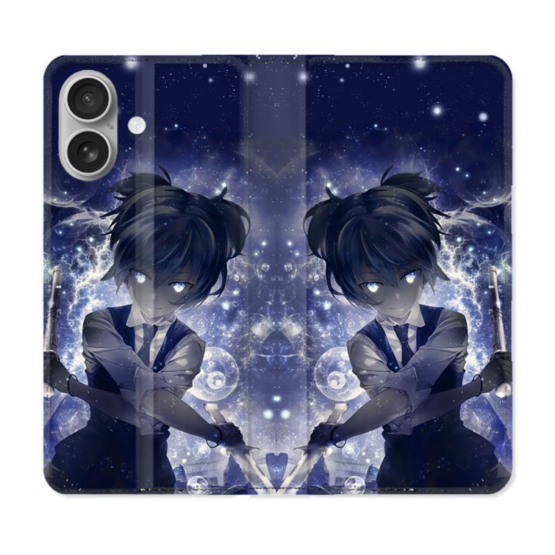 Housse Cuir Portefeuille Pour Iphone 16 Manga Assassination Classroom Nagisa