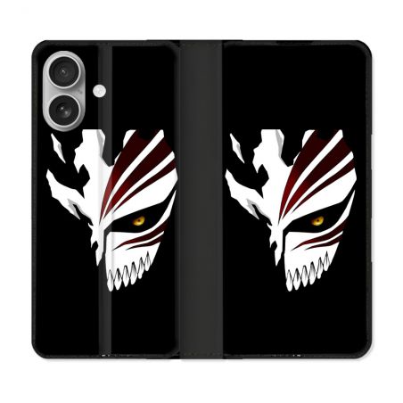 Housse Cuir Portefeuille Pour Iphone 16 Manga Bleach Masque