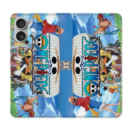 Housse Cuir Portefeuille Pour Iphone 16 Manga One Piece Sunny