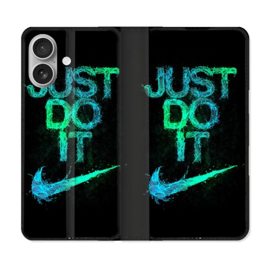 Housse Cuir Portefeuille Pour Iphone 16 Nike Just Do It