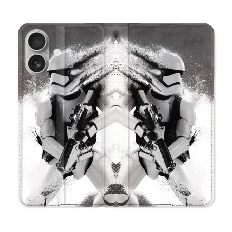Housse Cuir Portefeuille Pour Iphone 16 Star Wars - Trooper