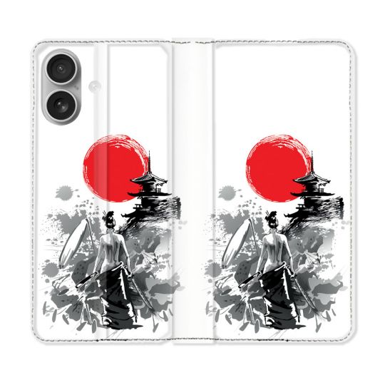 Housse Cuir Portefeuille Pour Iphone 16 Voyage Japon Femme