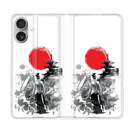 Housse Cuir Portefeuille Pour Iphone 16 Voyage Japon Femme