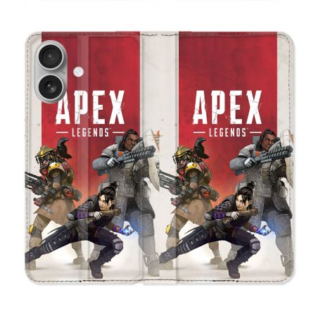 Housse Cuir Portefeuille Pour Iphone 16 Plus Apex