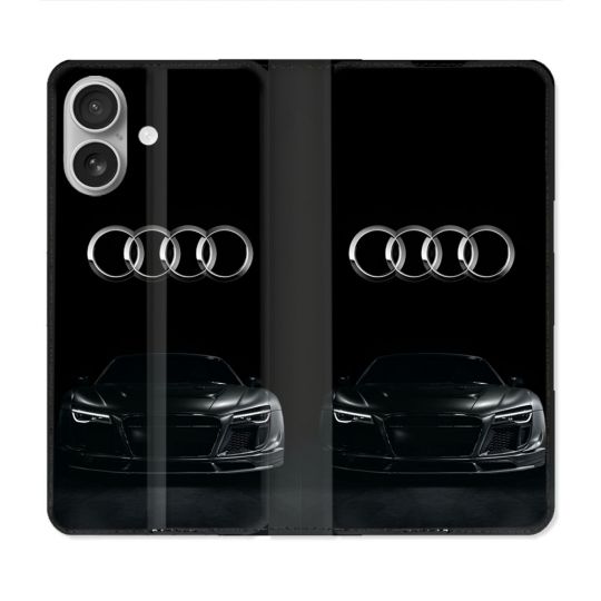 Housse Cuir Portefeuille Pour Iphone 16 Plus Audi