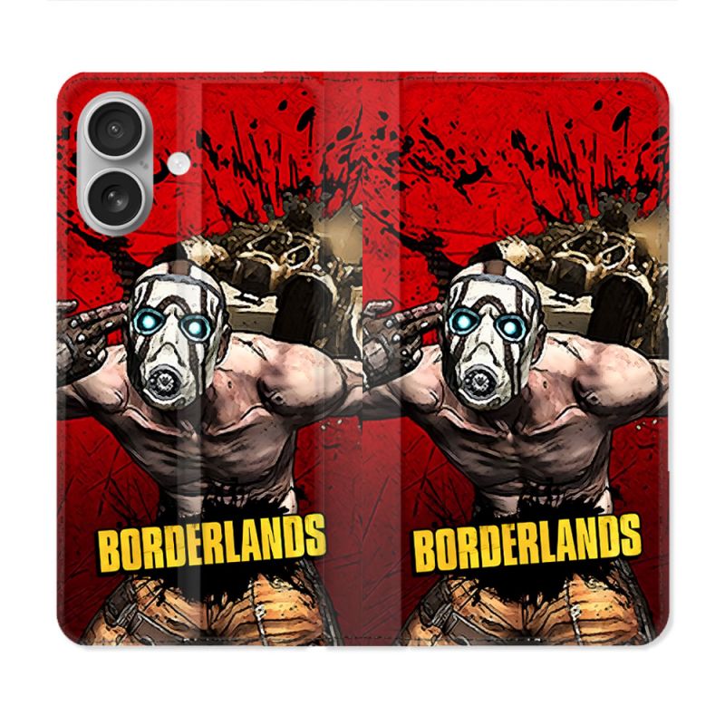 Housse Cuir Portefeuille Pour Iphone 16 Plus Borderland