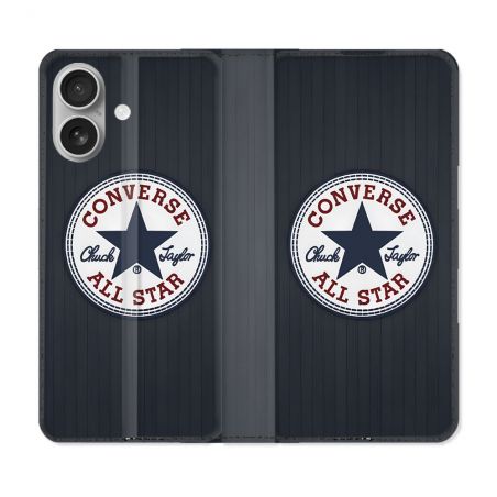 Housse Cuir Portefeuille Pour Iphone 16 Plus Converse