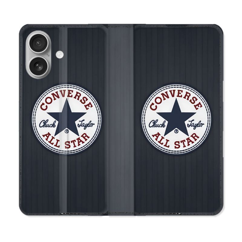 Housse Cuir Portefeuille Pour Iphone 16 Plus Converse