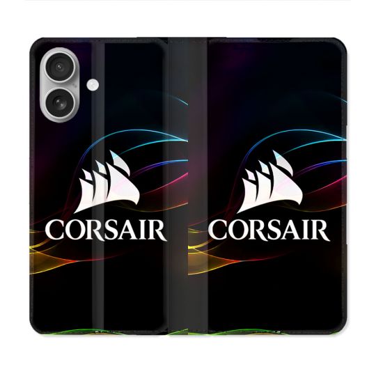 Housse Cuir Portefeuille Pour Iphone 16 Plus Corsair
