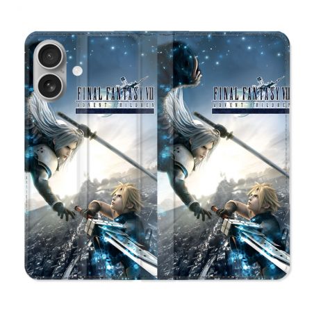 Housse Cuir Portefeuille Pour Iphone 16 Plus Final Fantaisy