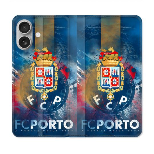 Housse Cuir Portefeuille Pour Iphone 16 Plus Foot FC Porto