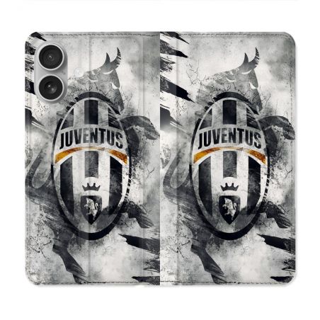 Housse Cuir Portefeuille Pour Iphone 16 Plus Foot Juventus Turin