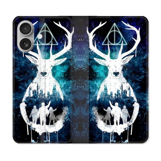 Housse Cuir Portefeuille Pour Iphone 16 Plus Harry Potter Patronome