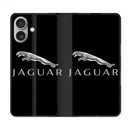 Housse Cuir Portefeuille Pour Iphone 16 Plus Jaguar
