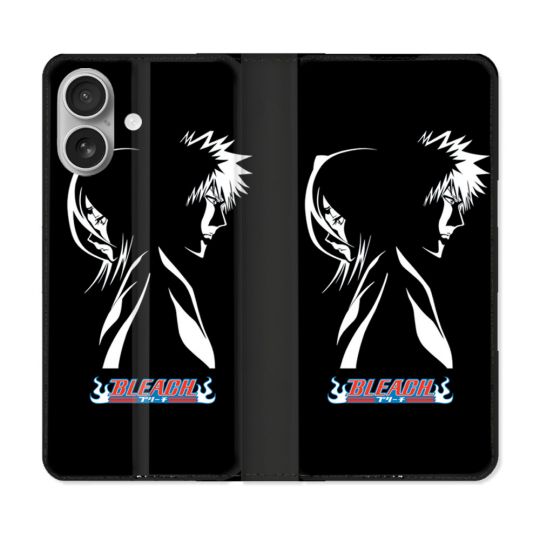 Housse Cuir Portefeuille Pour Iphone 16 Plus Manga Bleach Duo