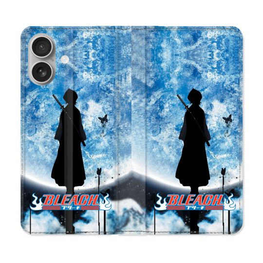Housse Cuir Portefeuille Pour Iphone 16 Plus Manga Bleach Lune