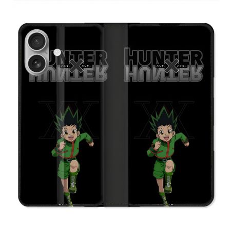 Housse Cuir Portefeuille Pour Iphone 16 Plus Manga Hunter X Hunter Gon