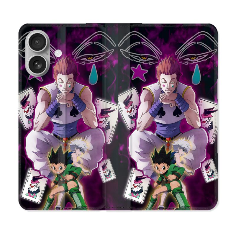 Housse Cuir Portefeuille Pour Iphone 16 Plus Manga Hunter X Hunter Hisoka