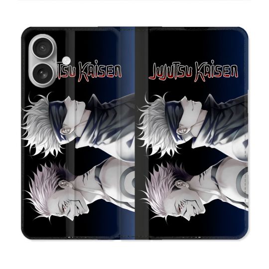 Housse Cuir Portefeuille Pour Iphone 16 Plus Manga Jujustu Kaisen