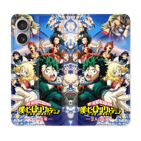 Housse Cuir Portefeuille Pour Iphone 16 Plus Manga My Hero Academia Affiche