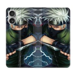 Housse Cuir Portefeuille Pour Iphone 16 Plus Manga Naruto Kakashi