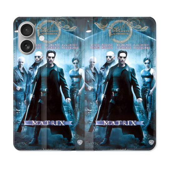 Housse Cuir Portefeuille Pour Iphone 16 Plus Matrix Affiche